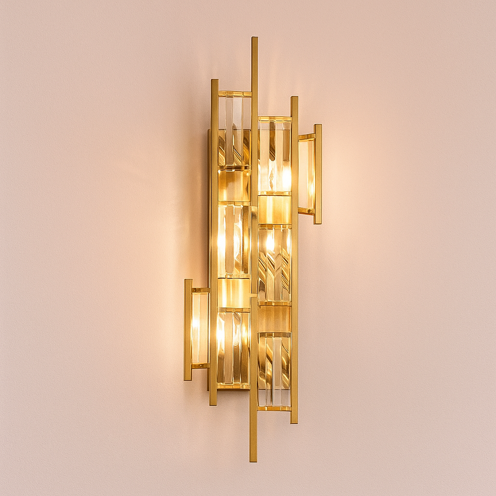 Aurora Gold Crystal Wall Sconce