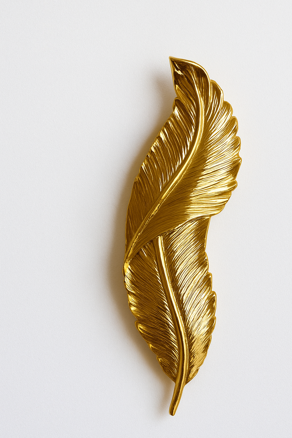 Gold Feather Wall Light