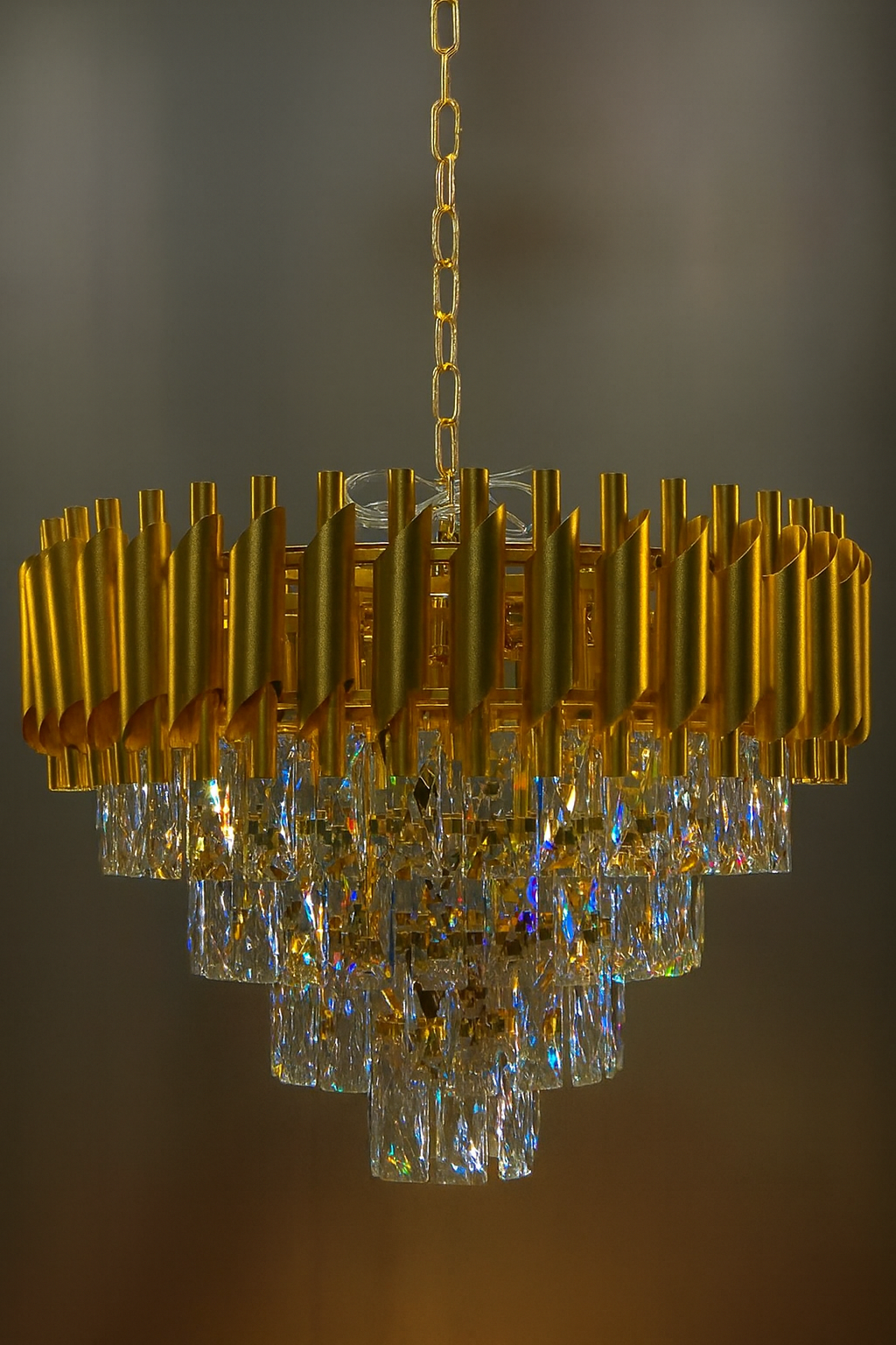 Gold Luxe Crystal Chandelier