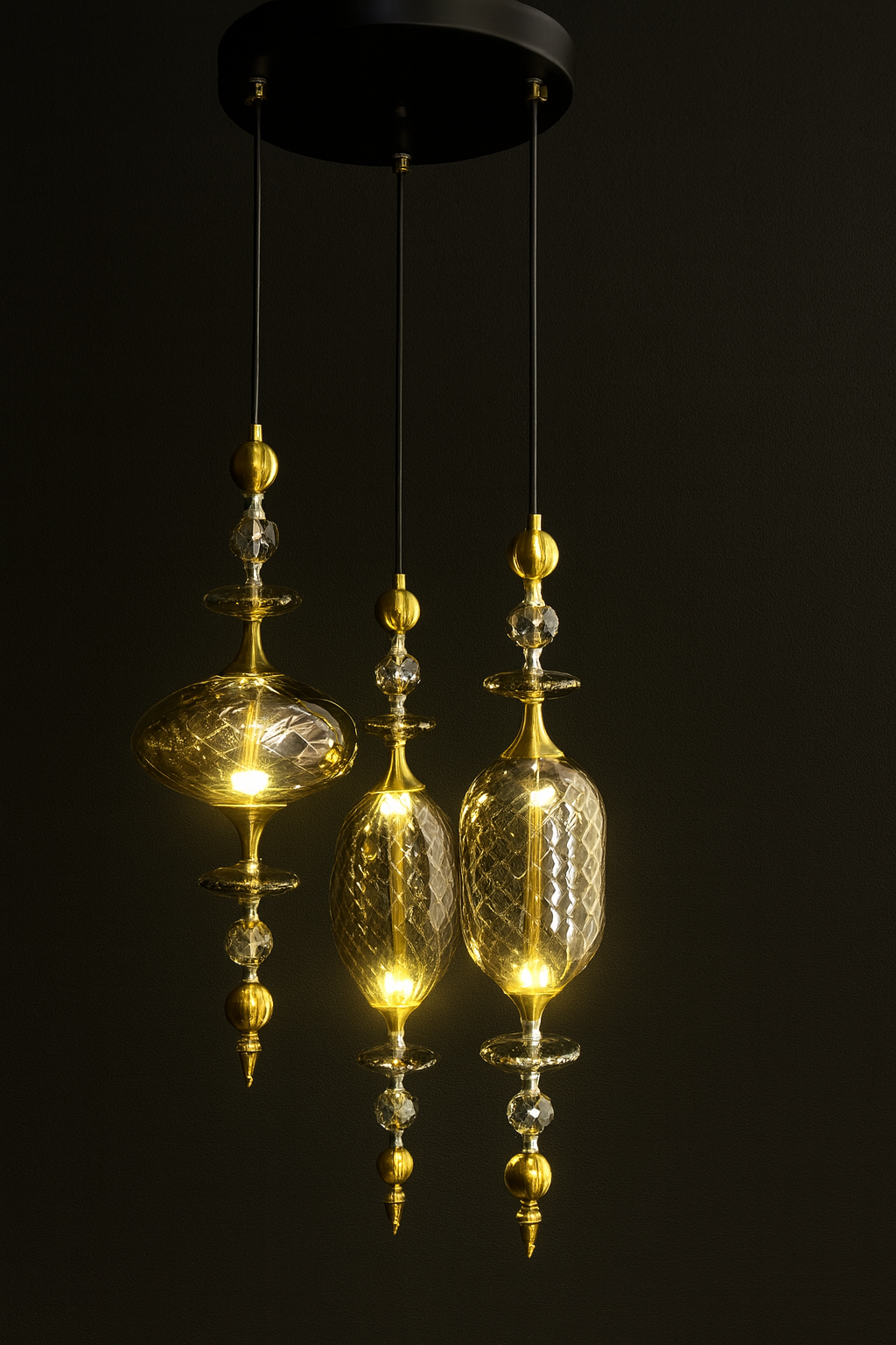 Silver & Gold Amberwood Landing LED Pendant Light