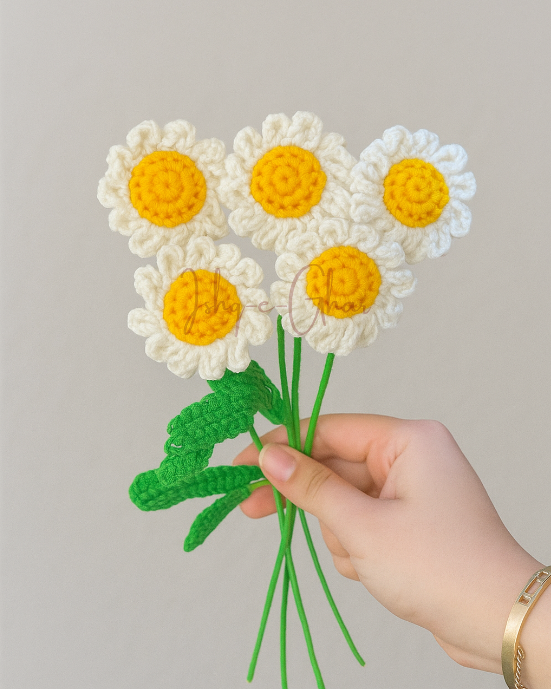 White Daisy Crochet Flower