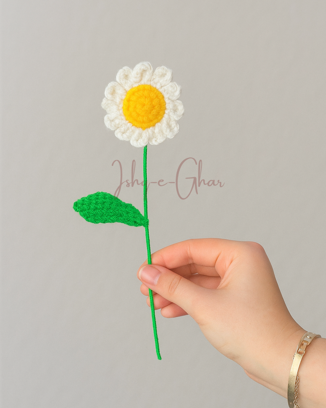 White Daisy Crochet Flower