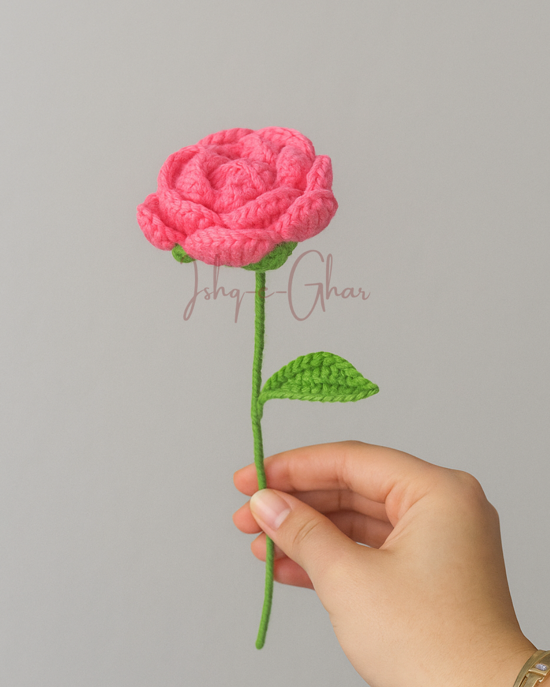 Phulera White with 2 pink roses