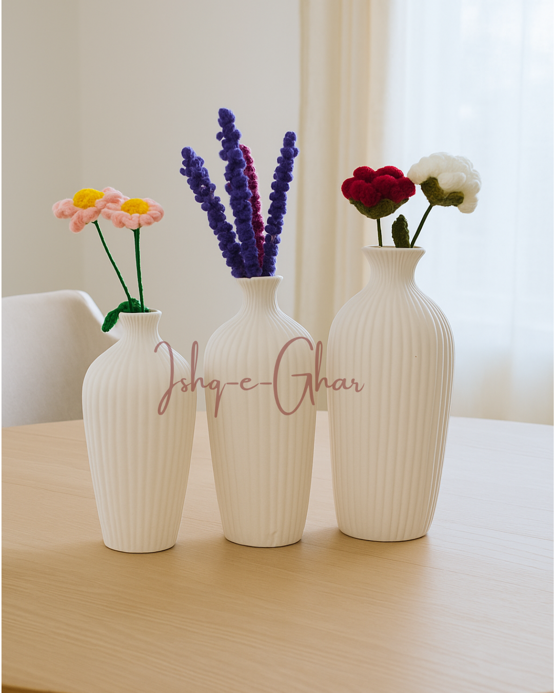 Karwaan Vase Set White