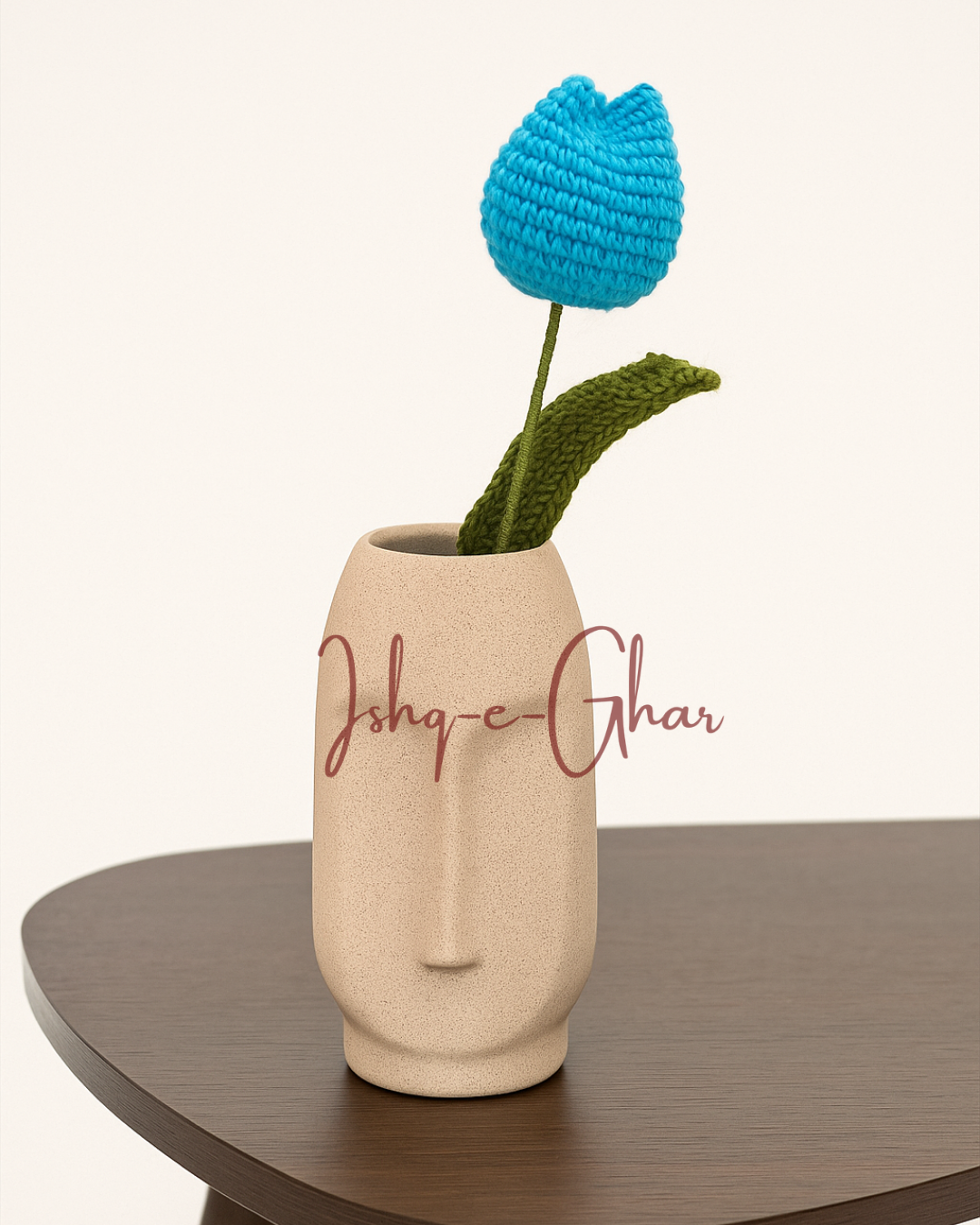 Bayaan Beige with Blue Tulip