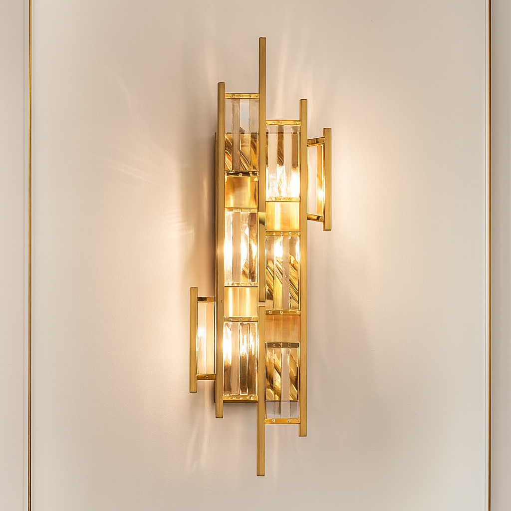 Aurora Gold Crystal Wall Sconce