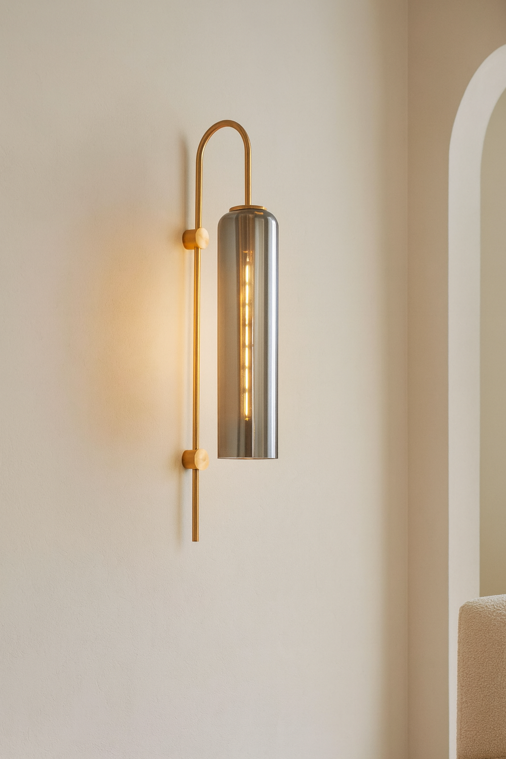 Smoke Silver Fablebrook Wall Light