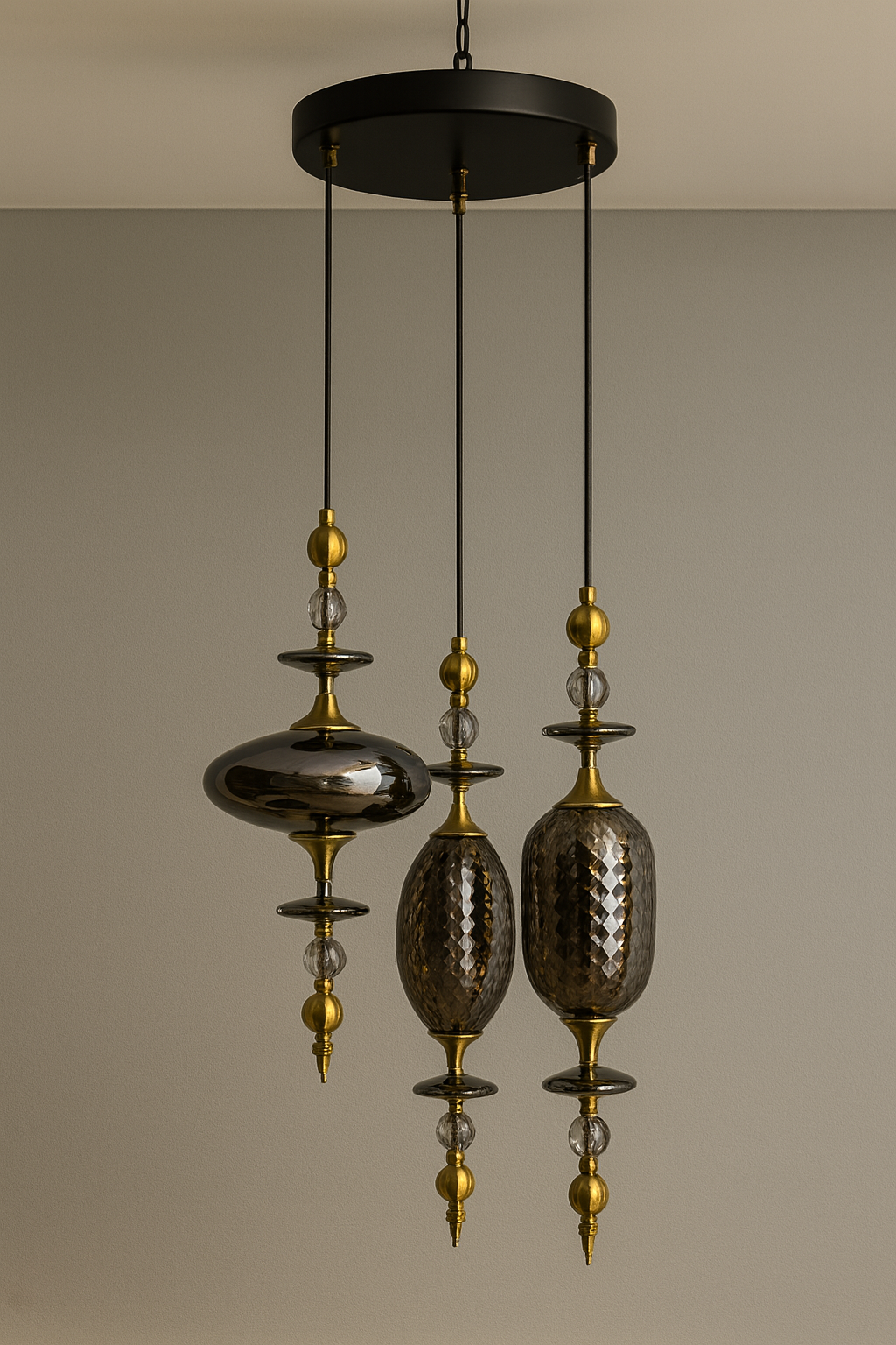 Silver & Gold Amberwood Landing LED Pendant Light