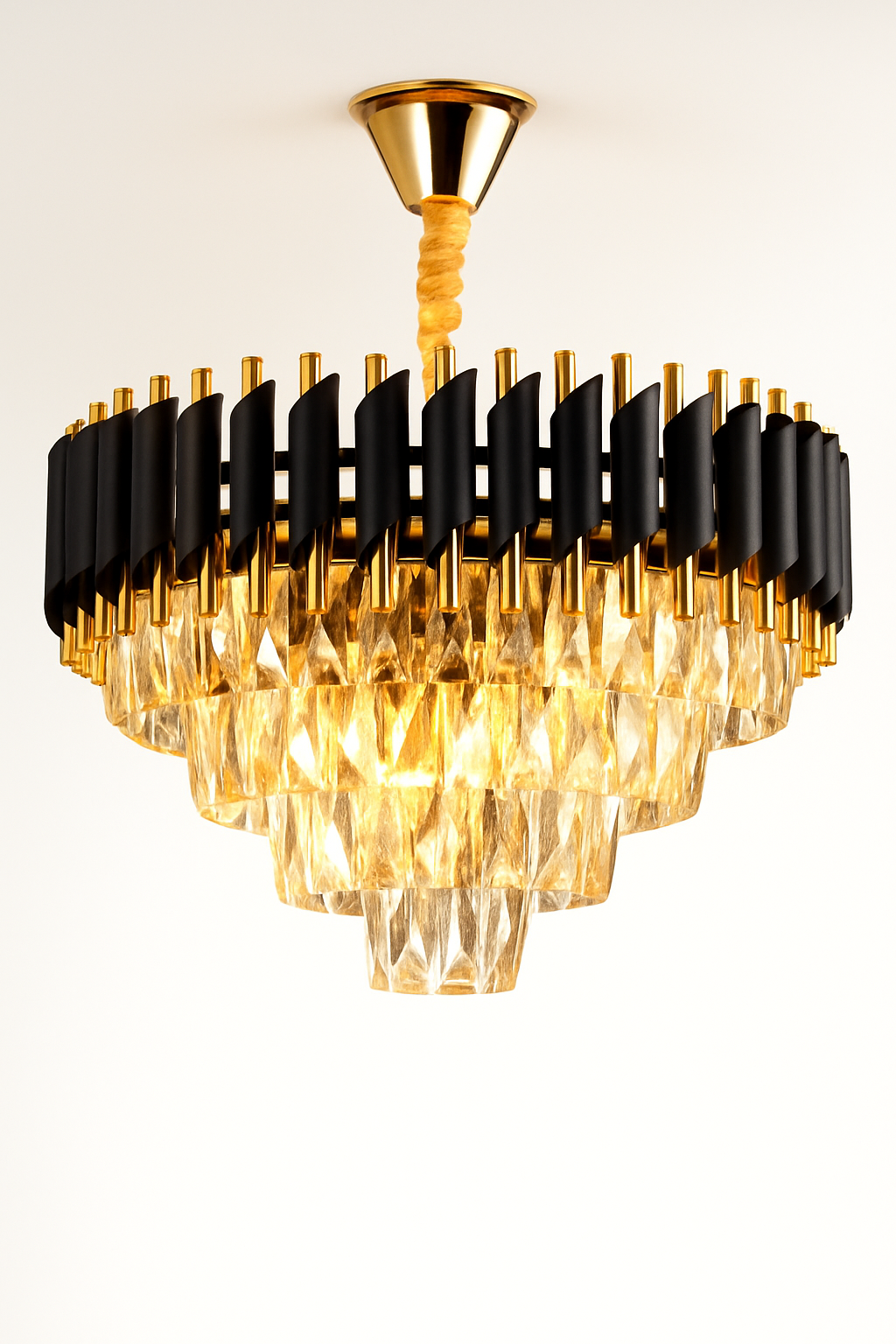 Black & Gold Mamba Round Chandelier