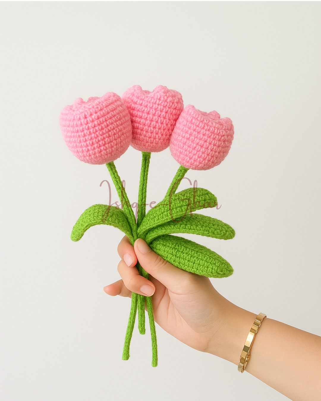 Light Pink Tulip Crochet Flower