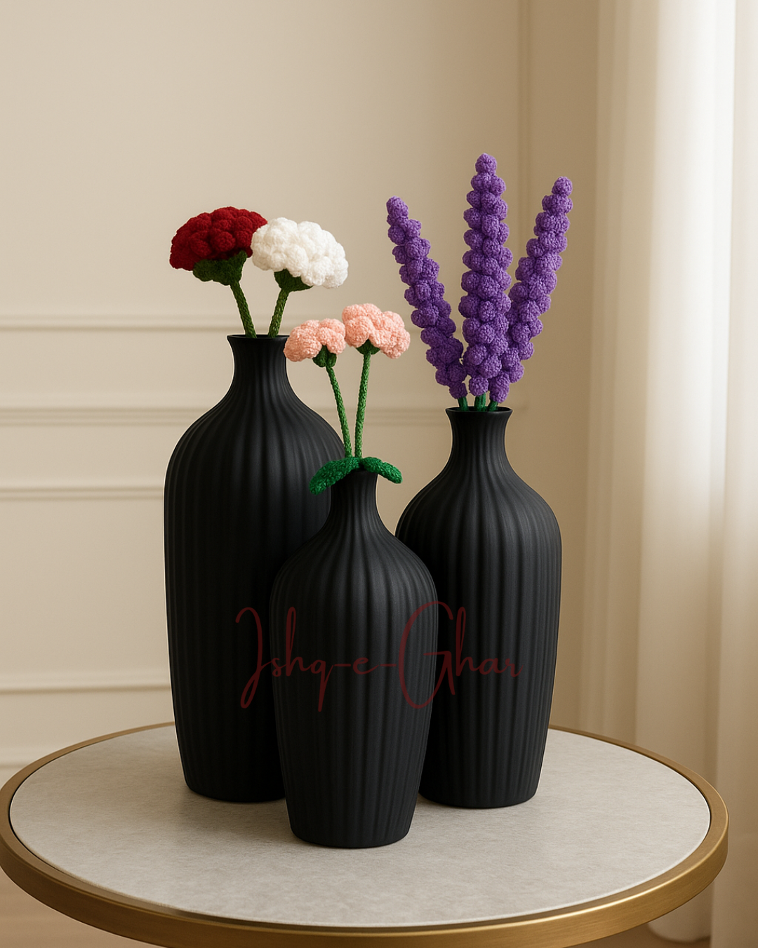 Karwaan Vase Set black