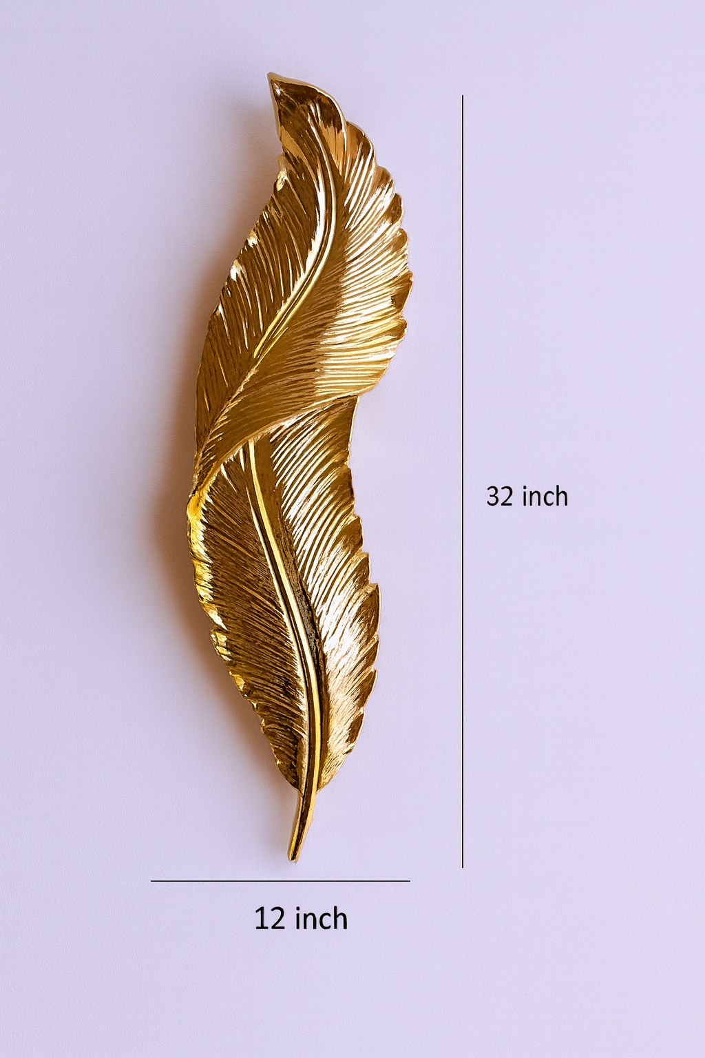 Gold Feather Wall Light