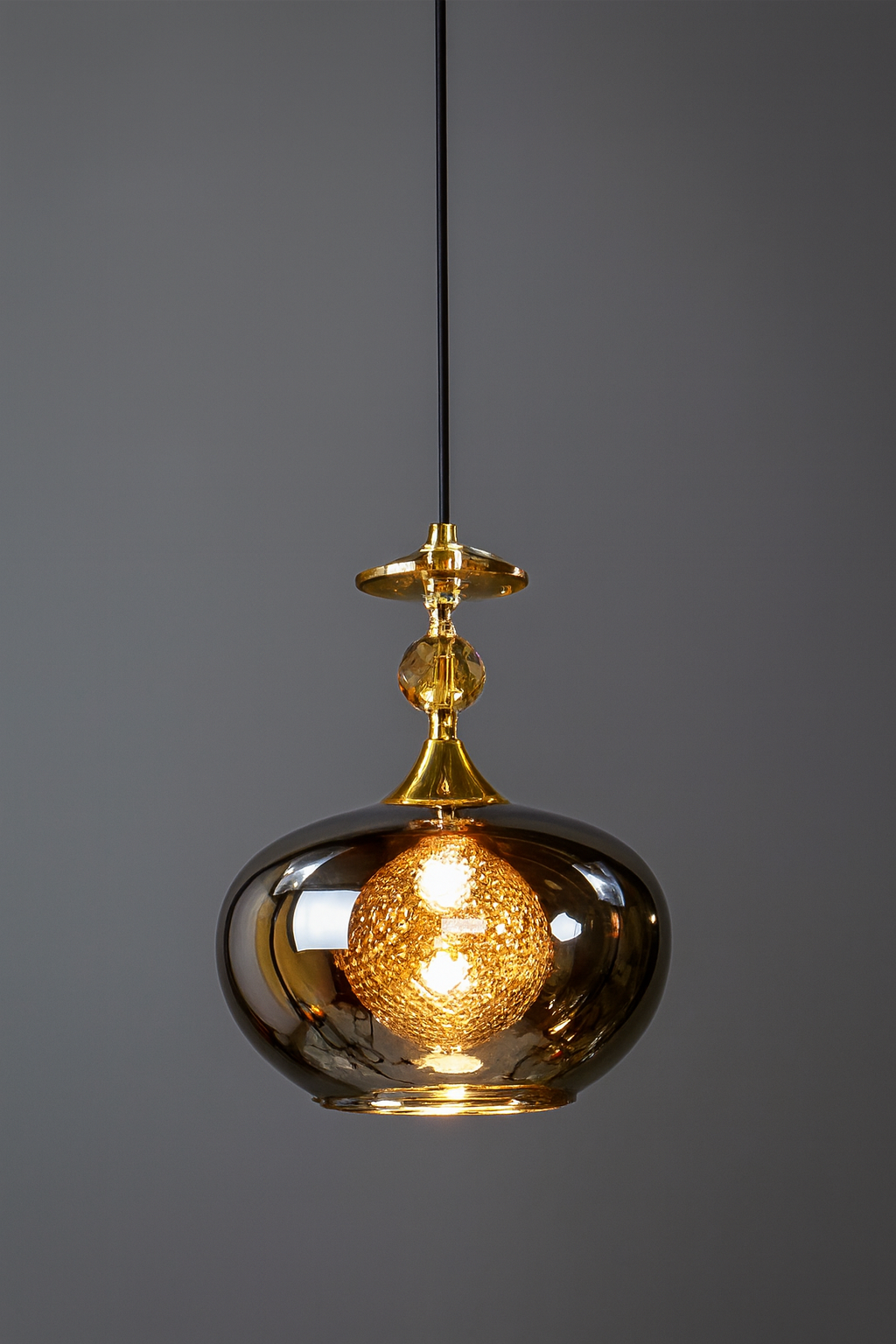 Black & Gold Auric Eclipse Pendant Light