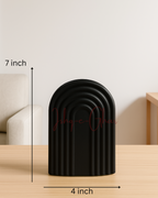 Falak Black with 2 tulips (off white)