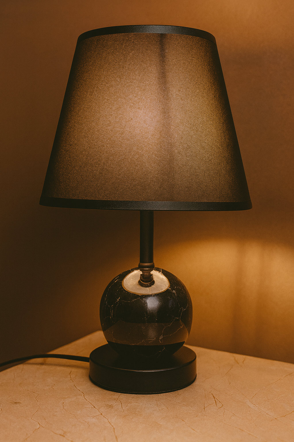 Noir Marble Lamp