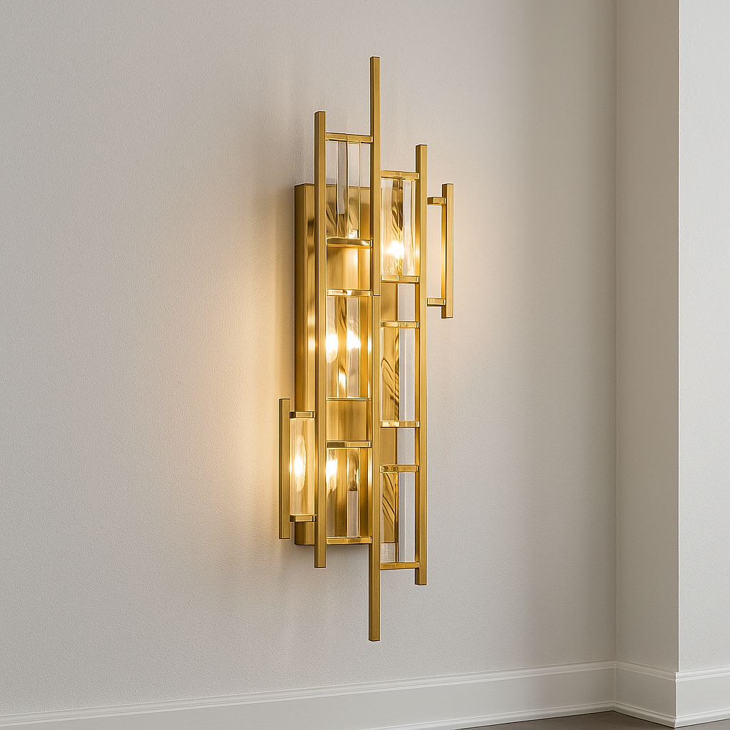 Aurora Gold Crystal Wall Sconce