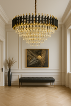 Black & Gold Auric Eclipse Chandelier