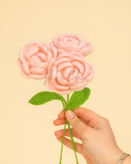 Light Pink Rose Crochet Flower