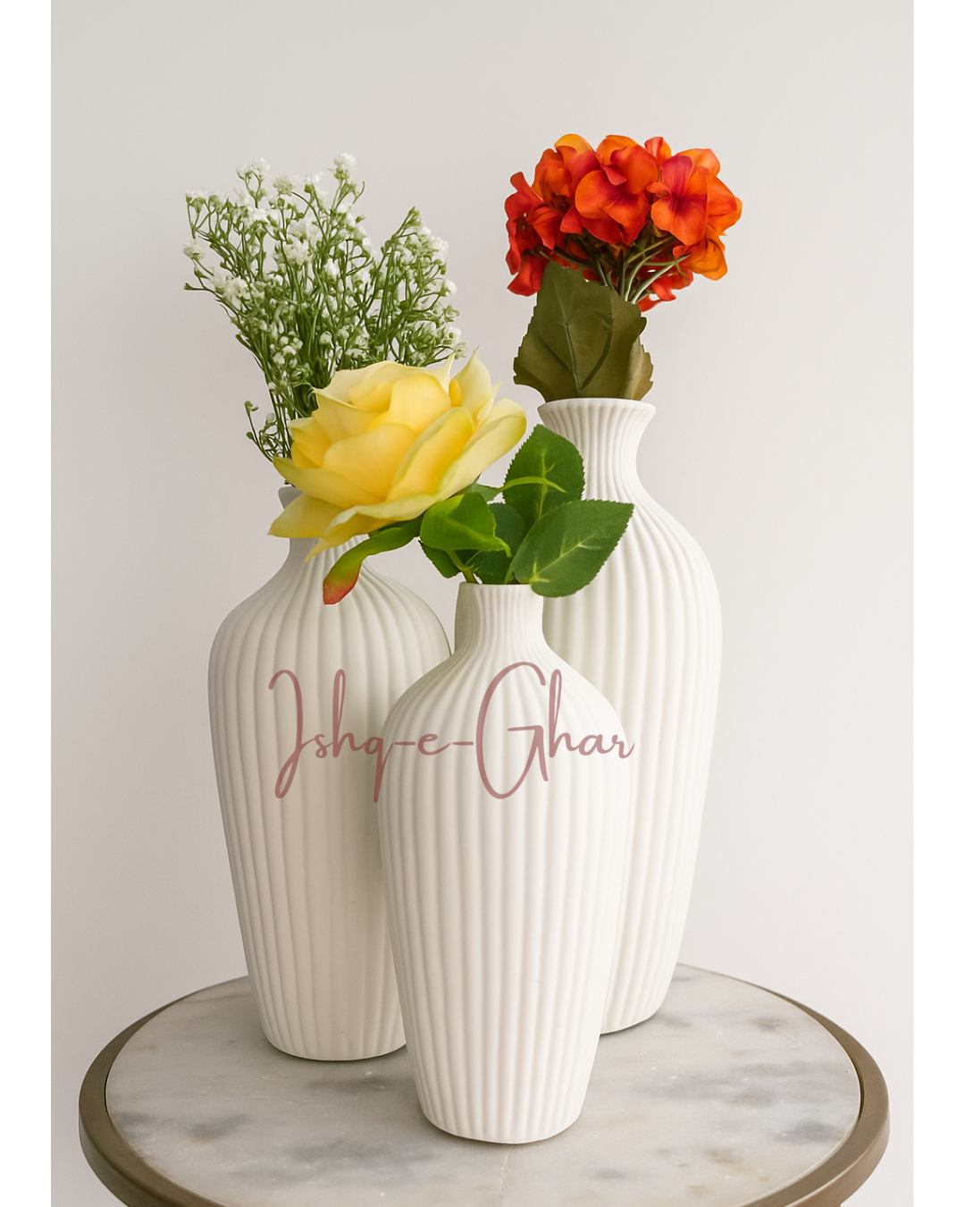 Karwaan Vase Set White
