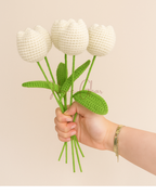 Falak Black with 2 tulips (off white)