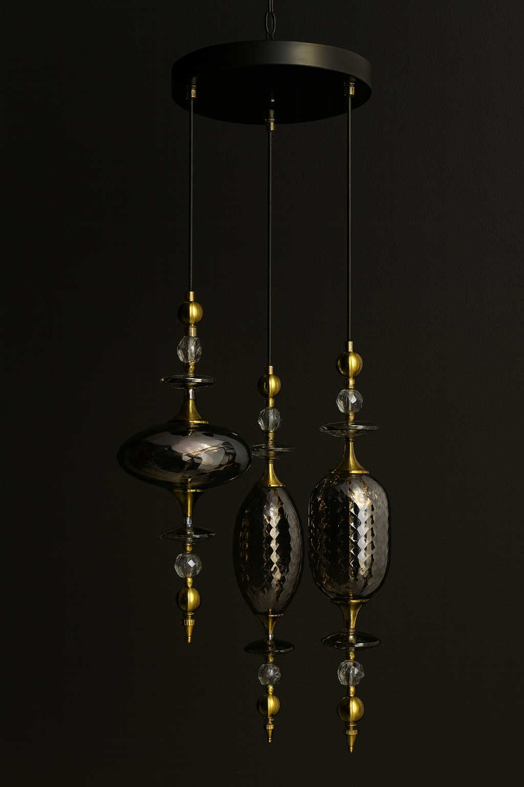 Silver & Gold Amberwood Landing LED Pendant Light