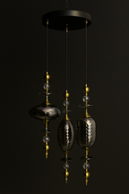 Silver & Gold Amberwood Landing LED Pendant Light