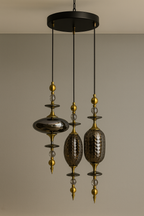 Silver & Gold Amberwood Landing LED Pendant Light