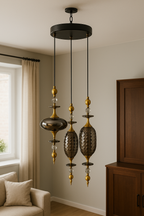 Silver & Gold Amberwood Landing LED Pendant Light