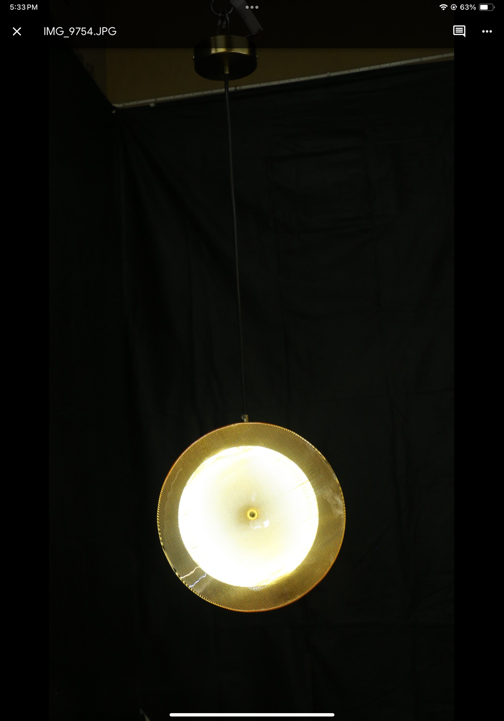 Golden Halo LED Pendant Light
