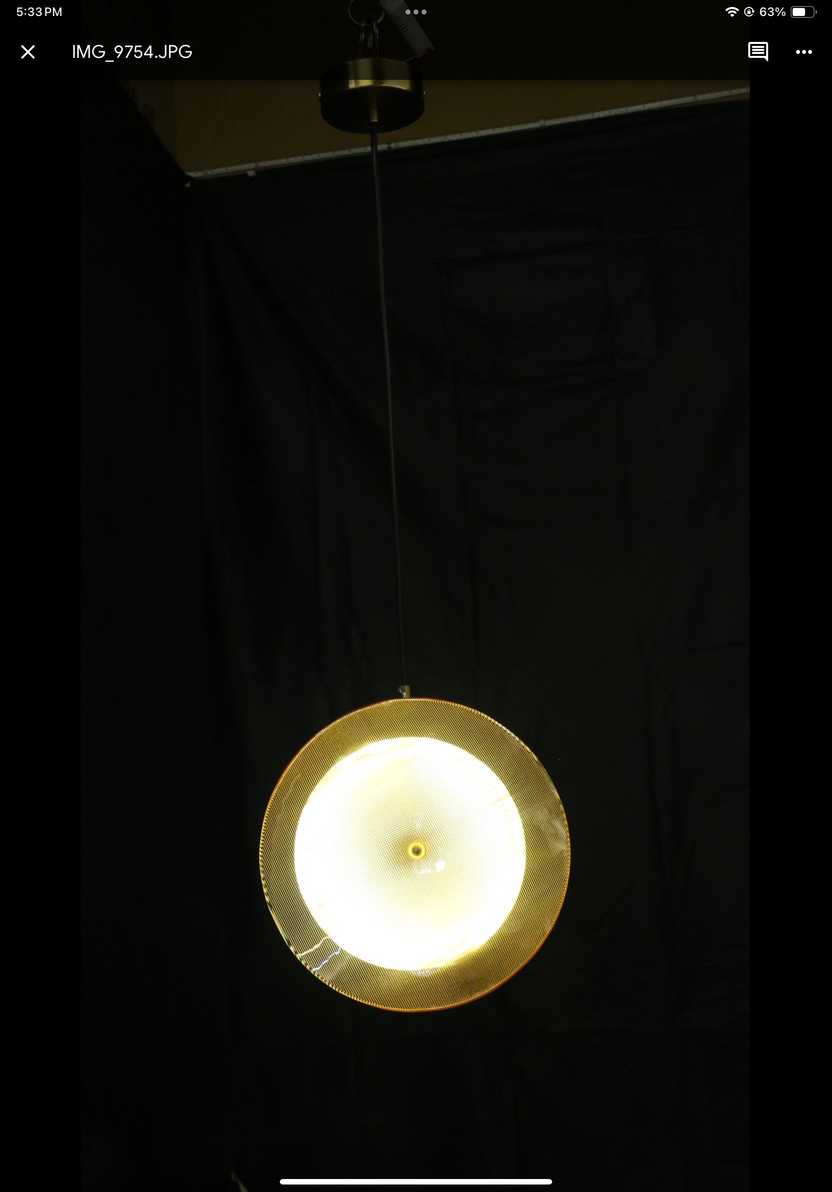 Golden Halo LED Pendant Light