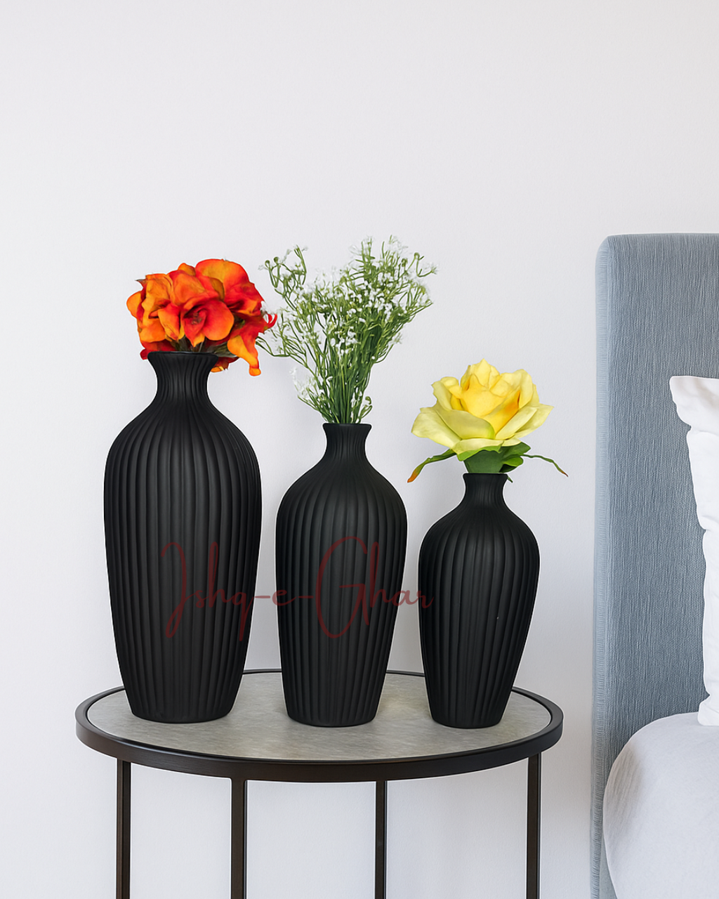 Karwaan Vase Set black
