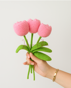 Light Pink Tulip Crochet Flower