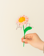 Pink Daisy Crochet Flower