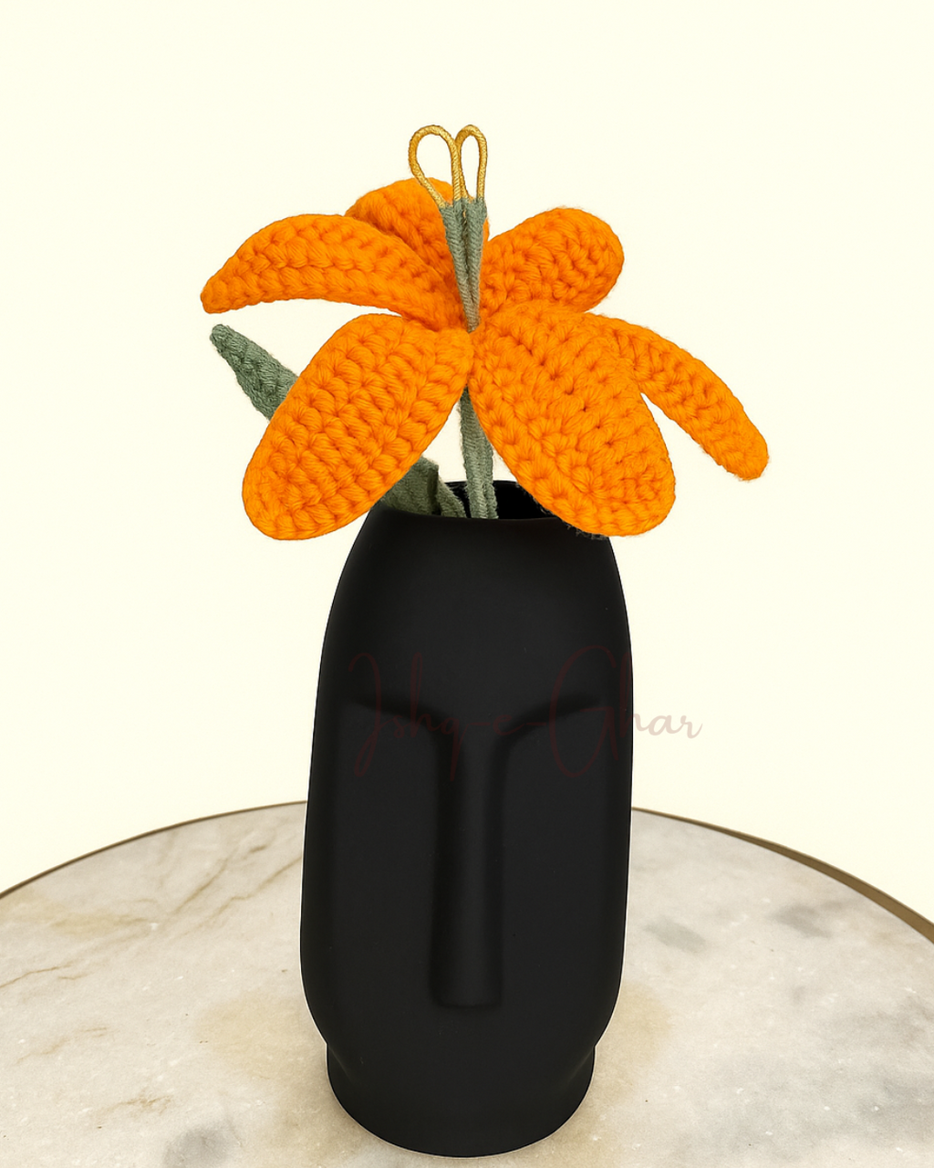 Bayaan Black with Orange Open tulip