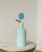 khaaliq blue vase with blue tulip