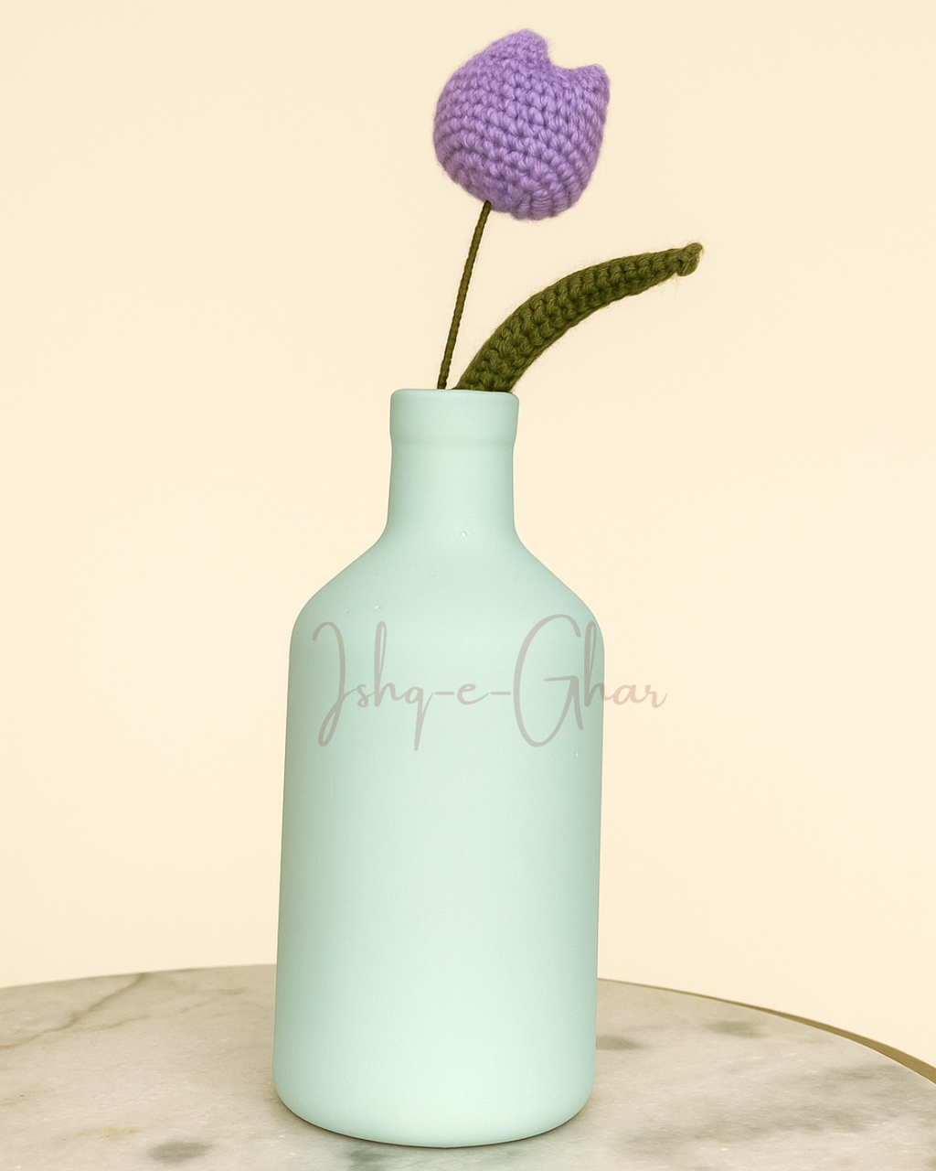 Khaaliq  vase with lavender tulip