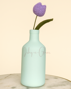 Khaaliq  vase with lavender tulip
