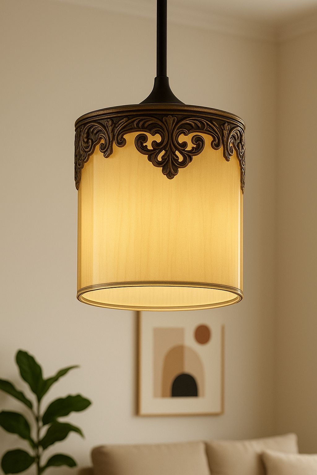 Classic gold pendant Light